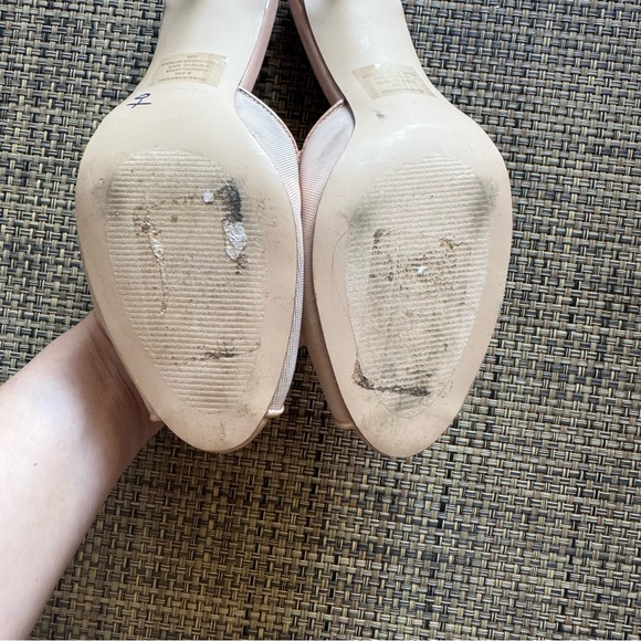 NEW Steve Madden Rowe Peep Toe Sandal size 8.5 nude kitten heels - Picture 6 of 7